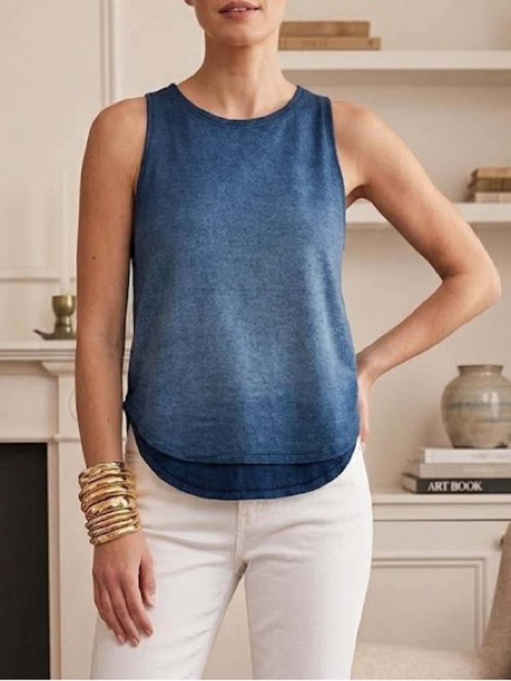 Anthropologie Cloth and Stone 100% Cotton Denim Style Tank Small